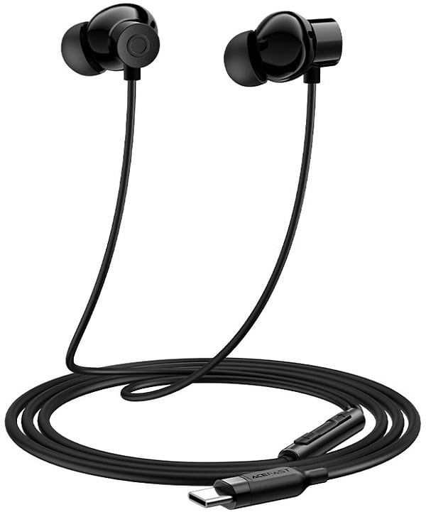 Фото - Наушники вкладыши проводные AceFast L10 USB-C Black (6974316285335)
