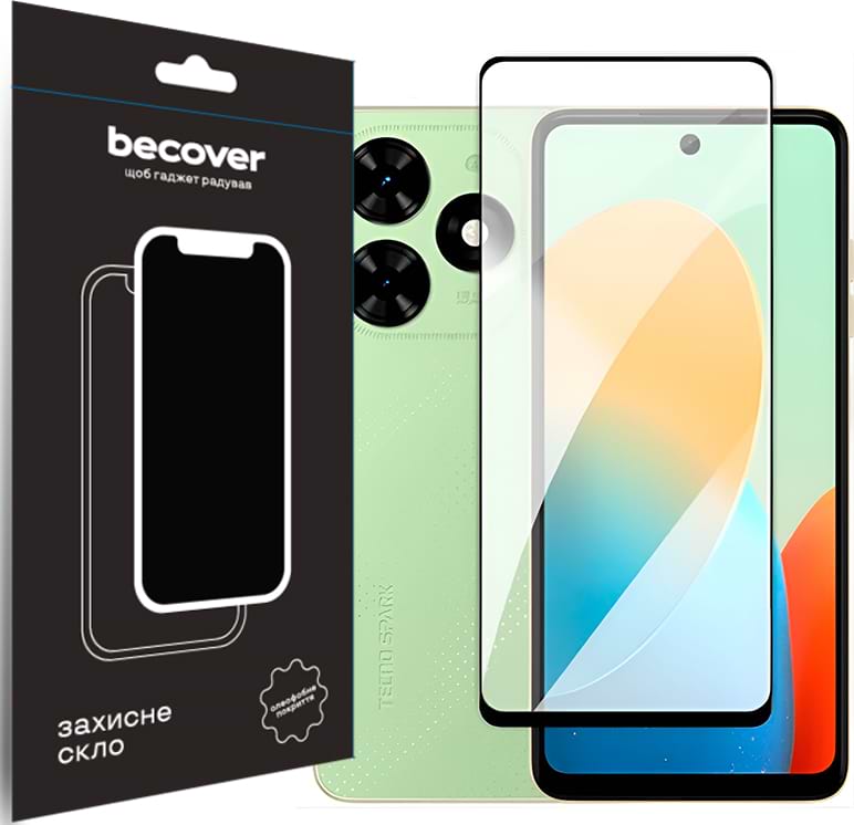 Захисне скло для смартфону BeCover Tecno Spark Go 2024 (BG6) Black (710484) - Фото 1