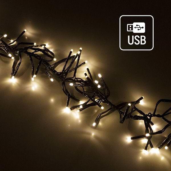 Фото - Мишура-гирлянда Colorway LED 150 5м теплый цвет USB (CW-G-150L5U)