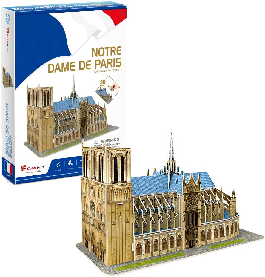 Купить 3D пазлы Cubic Fun "Нотр Дам дэ Пари" (C242h) - Фото 1 3D пазлы Cubic Fun "Нотр Дам дэ Пари" (C242h) - Фото 1
