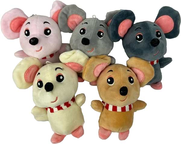 Фото - М'яка іграшка Leonine Миша 10 см 5 шт. (X192)