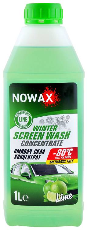 Омивач скла NOWAX Winter Screen Wash concentrate -80°C 1 л Lime (NX01170)