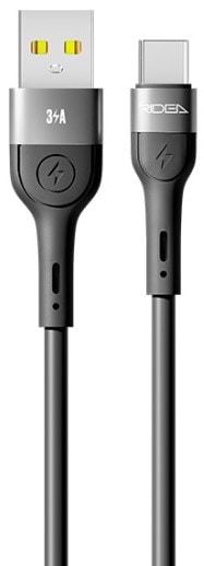 Кабель синхронізації даних Ridea X-Silicone Type-C 3A 2m Black (RC-XS51)