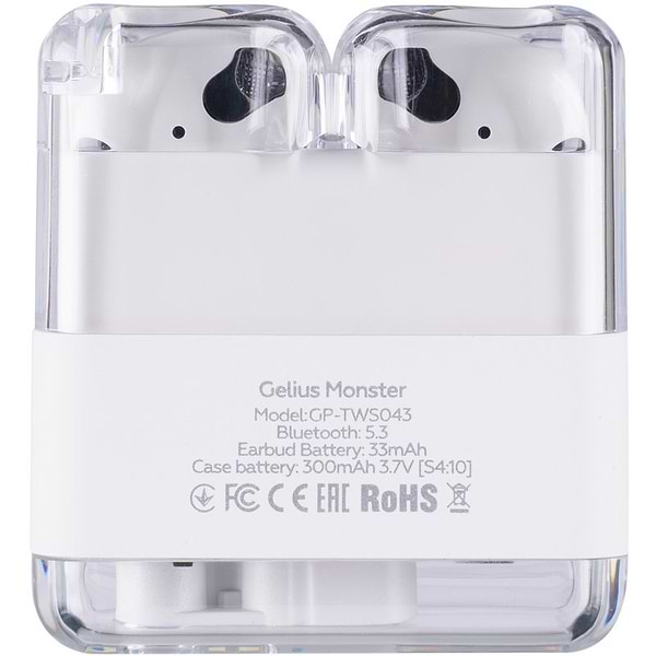 Фото - Навушники вкладиші бездротові TWS Gelius Monster GP-TWS043 White (99809)