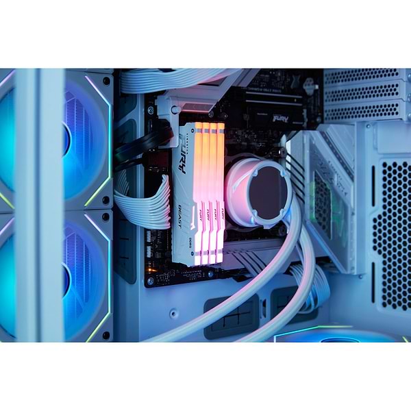 Фото - Память DDR Kingston DDR5 6000MHz Fury Beast White  RGB 2x16 EXPO+XMP (KF560C36BWE2AK2-32)