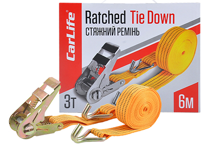 Фото - Стяжной ремень CarLife с замком 3т 6м (RD712)
