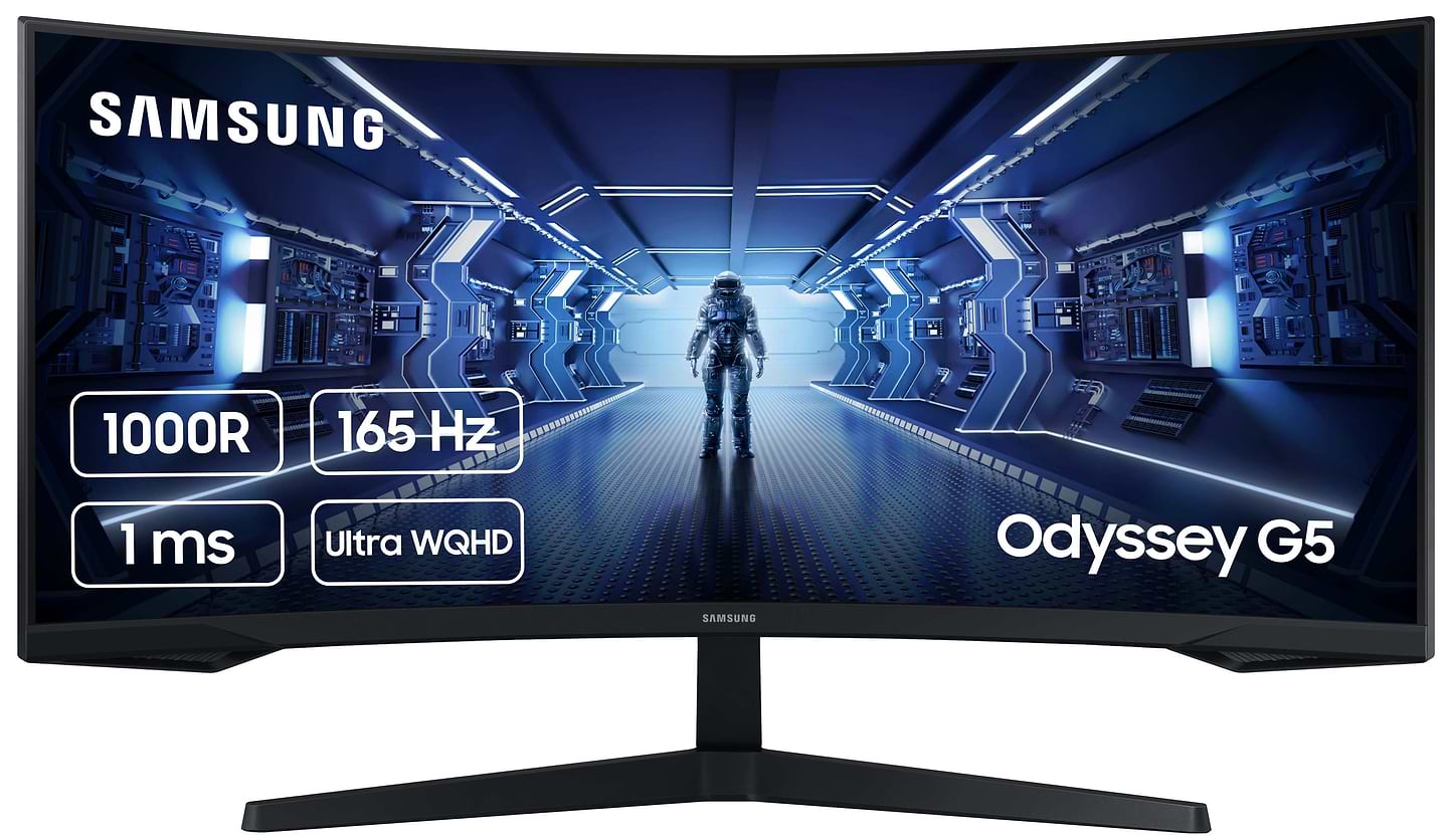 Купити Монітор ігровий Samsung Odyssey G5 (LC34G55TWWIXCI/UA) - Фото 1 Монітор ігровий Samsung Odyssey G5 (LC34G55TWWIXCI/UA) - Фото 1
