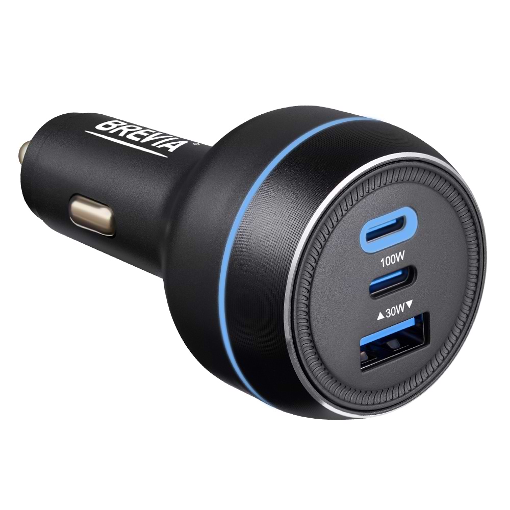 Автомобільний зарядний пристрій Brevia ePower TriPower PRO 130W 2xUSB-C+1xUSB-A (46130DCUB)