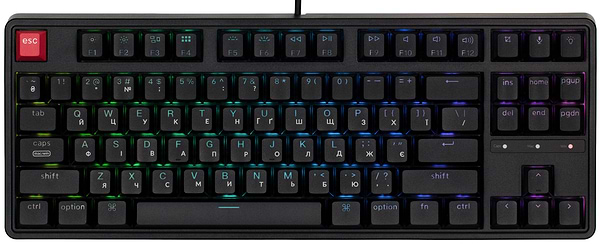 Фото - Клавиатура проводная игровая Keychron C3 Pro V2 87Key, K pro Red, USB-A, QMK, Hot-swap, 8K, EN/UKR, RGB Black (C3PX-H1-UA)