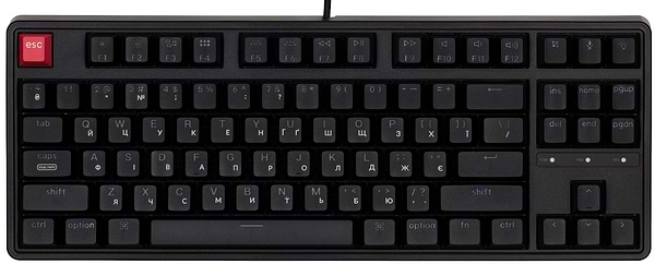 Фото - Клавиатура проводная игровая Keychron C3 Pro V2 87Key, K pro Red, USB-A, QMK, Hot-swap, 8K, EN/UKR, RGB Black (C3PX-H1-UA)