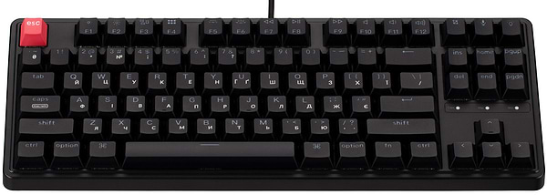 Фото - Клавиатура проводная игровая Keychron C3 Pro V2 87Key, K pro Red, USB-A, QMK, Hot-swap, 8K, EN/UKR, RGB Black (C3PX-H1-UA)