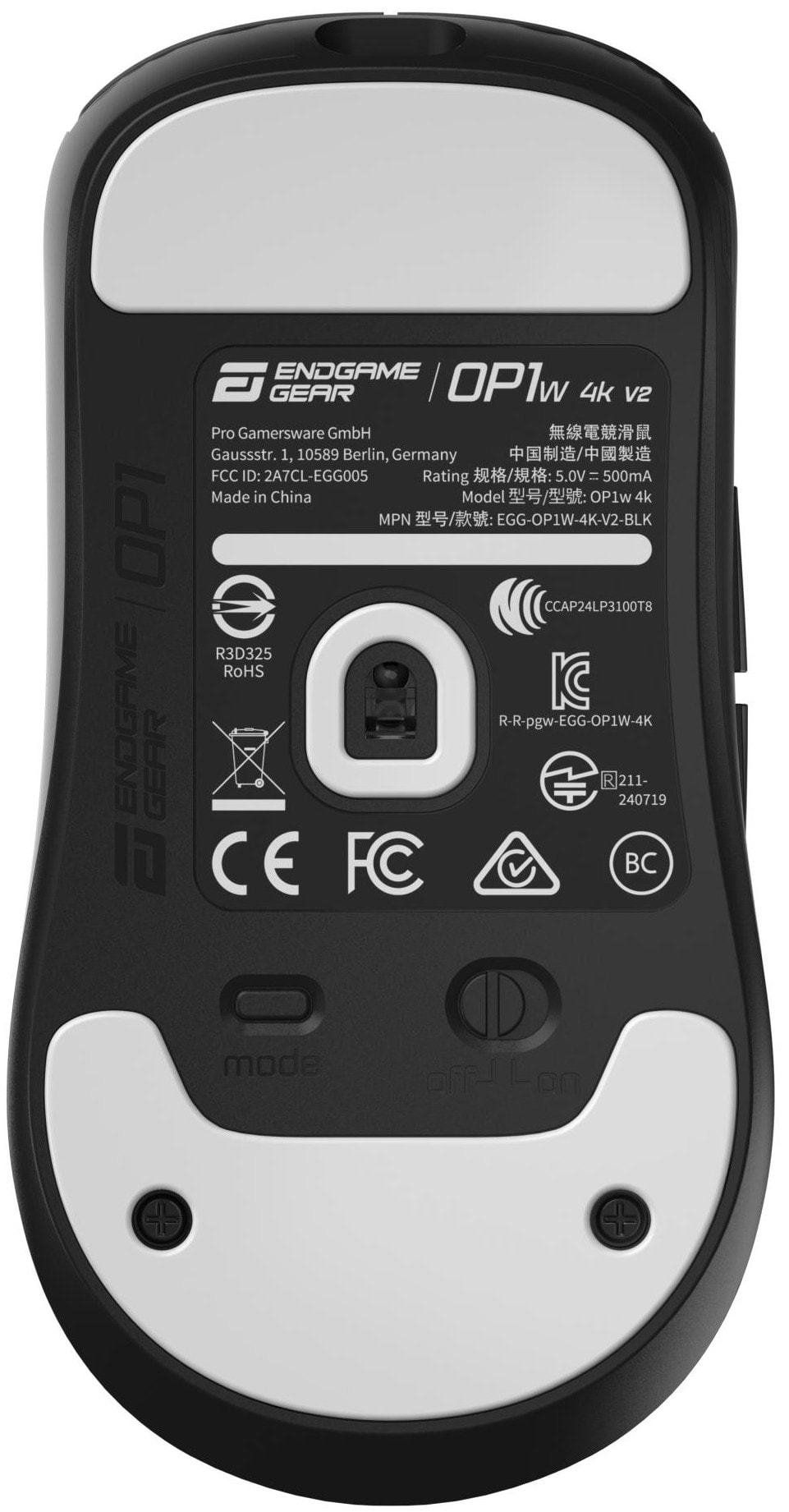 Фото - Мышь беспроводная игровая Endgame Gear OP1w 4k v2 Black (PGW-EG-MOU-071)