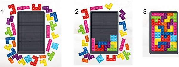 Фото - Настільна гра (3-4 роки) BUILDING BLOCK GAME тетріс - антистрес (BB-01)