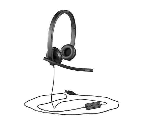 Фото - Гарнітура дротова Logitech H570e Corded Stereo USB Headset (Teams version) Black (981-001430)