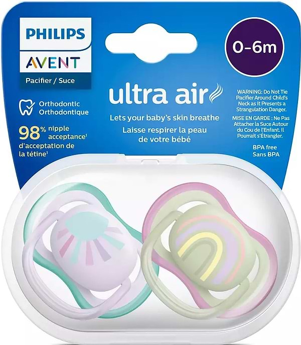 Фото - Ортодонтическая пустышка Philips Avent Ultra Air 0-6 мес (SCF085/59)
