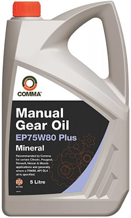 Масло для авто COMMA GEAR OIL EP75W-80 PLUS 5л (EP75W80P5L)