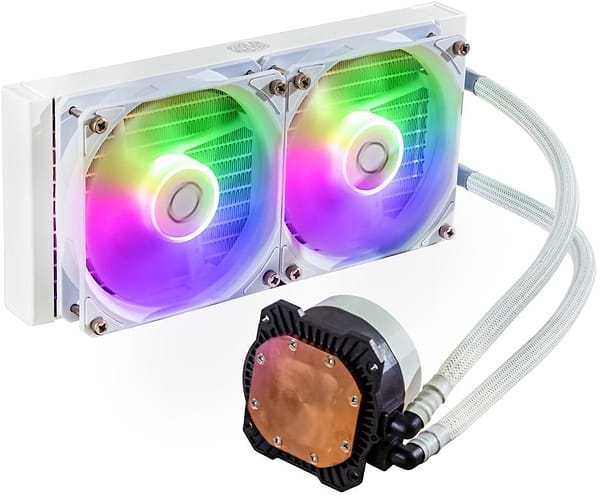Фото - Водяна система охолодження Cooler Master MasterLiquid 240L Core ARGB White (MLW-D24M-A18PZ-RW)
