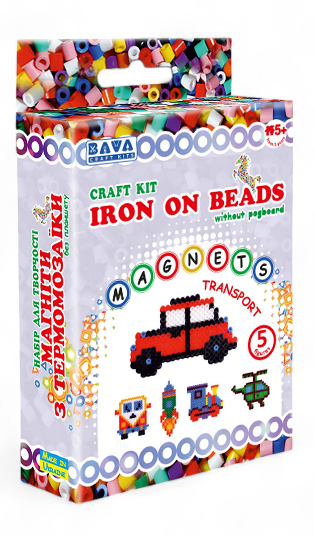 Набір для виготовлення декору Умняшка Магніти з термомозаїки без планшета Транспорт (ТМ-019)