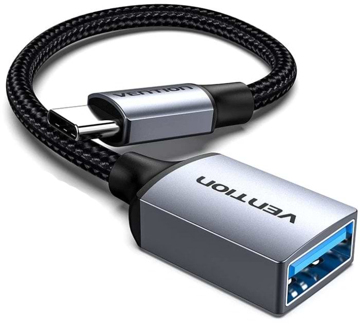 Перехідник Vention USB 3.0 Type-C -USB AF (OTG) 0.15 м Gray Aluminum Alloy (CCXHB)