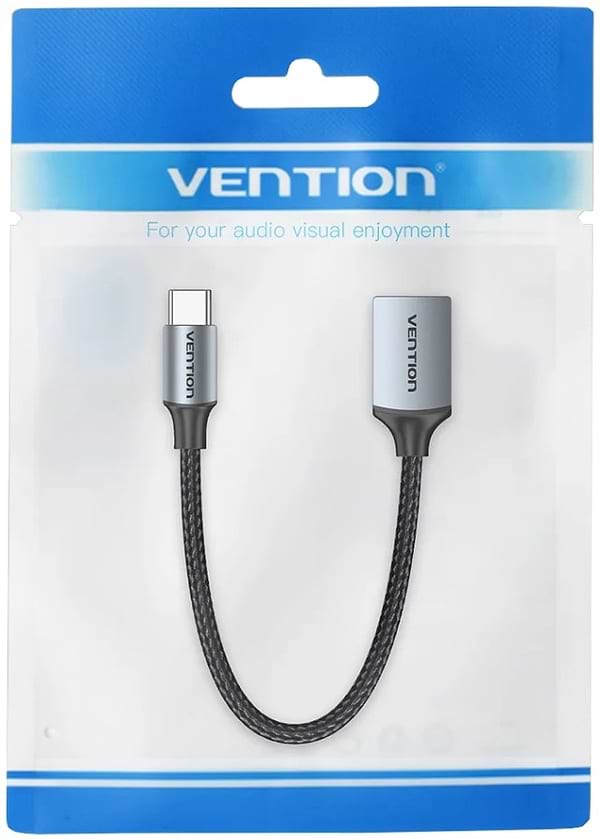 Фото - Переходник Vention USB 3.0 Type-C -USB AF (OTG) 0.15 м Gray Aluminum Alloy (CCXHB)
