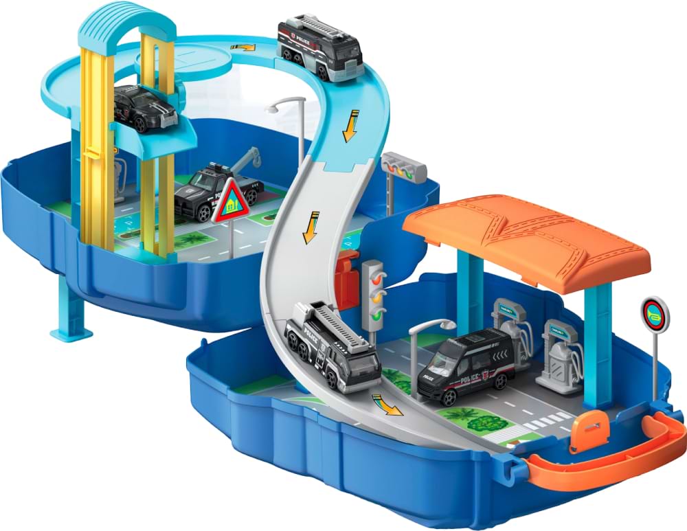 Игровой набор YOU JIA XIN Полицейская парковка в чемодане (678-611A)