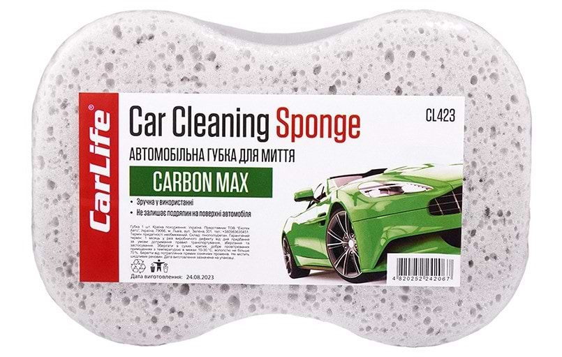 Автомобільна губка CarLife CarbonMax з великими порами (CL-423)