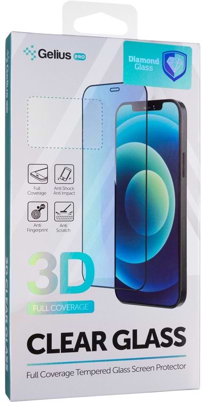 Защитное стекло для смартфона Gelius Pro 3D Diamond for iPhone 17 Air Black (101995)