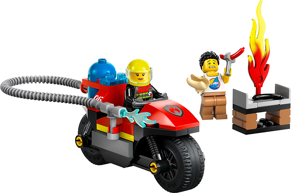 Фото - Уценка - Конструктор LEGO City Пожарный спасательный мотоцикл (60410)