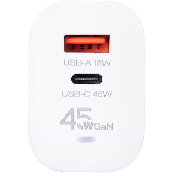 Фото - Мережевий зарядний пристрій Gelius Stratus GP-HC068 45W (1Type-C+1USB-A) White (101557)