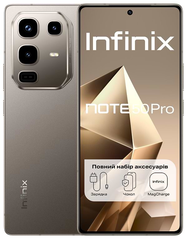 Фото - Смартфон Infinix Note 50 Pro 8/256GB X6855 Titanum Grey Фото - Смартфон Infinix Note 50 Pro 8/256GB X6855 Titanum Grey