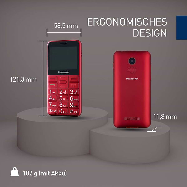 Фото - Мобільний телефон Panasonic KX-TU155EXRN Red
