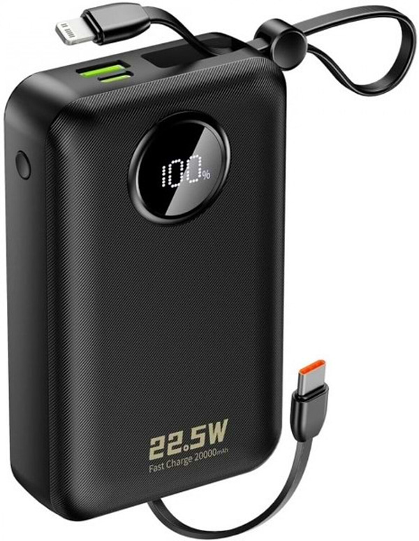 Фото - Батарея мобильная Dudao 20000mAh K14+ 22.5W Black (6977196680016)