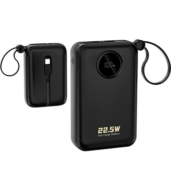 Фото - Батарея мобильная Dudao 20000mAh K14+ 22.5W Black (6977196680016)