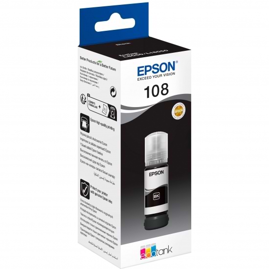 Фото - Чорнило Epson 108 EcoTank L8050/L18050 Black (C13T09C14A)