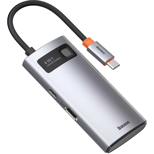 Фото - Док-станция Baseus USB3.1 USB Type C PD 100W/HDMI 4K 30 Hz/USB 3.2 Gen1/1хUSB 2.0 4in1 (CAHUB-CY0G)