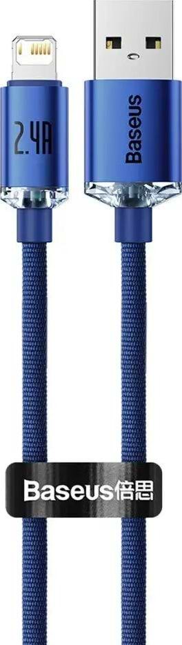 Фото - Кабель синхронізації даних Baseus USB to Lightning 2.4A 1.2m Blue (CAJY000003)
