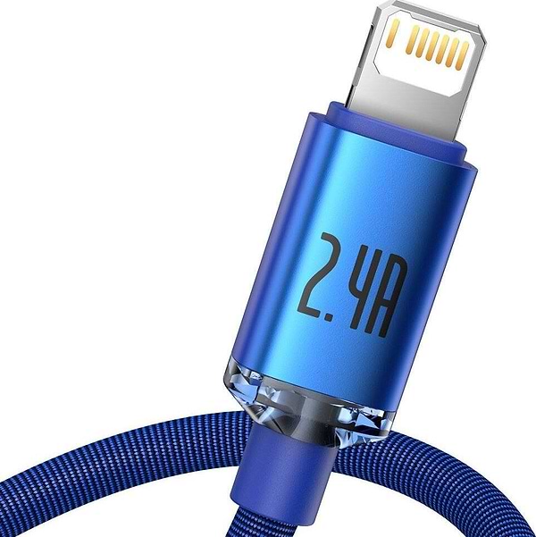 Фото - Кабель синхронізації даних Baseus USB to Lightning 2.4A 1.2m Blue (CAJY000003)