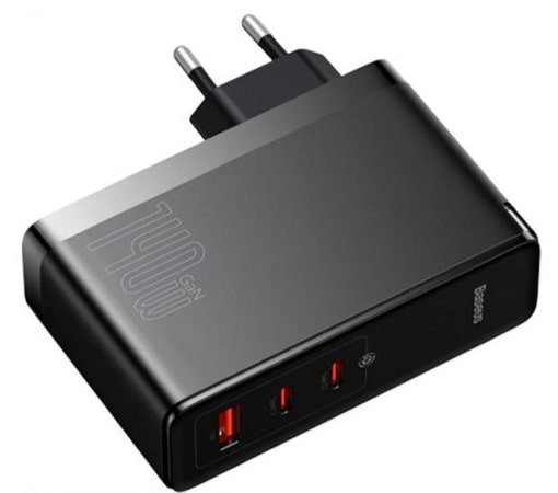 Фото - Сетевое зарядное устройство Baseus GaN5 Pro Fast Charger 2C+U 140W EU Black (CCGP100201)