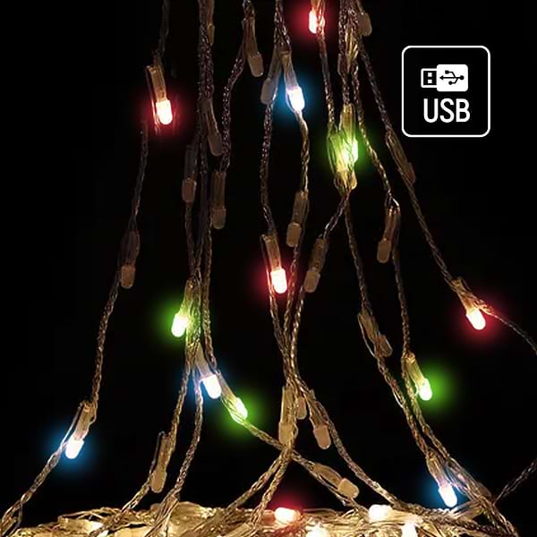 Фото - Гирлянда каскад Colorway LED 98 7x1.5м разноцветная USB (CW-G-98L71CUMC)