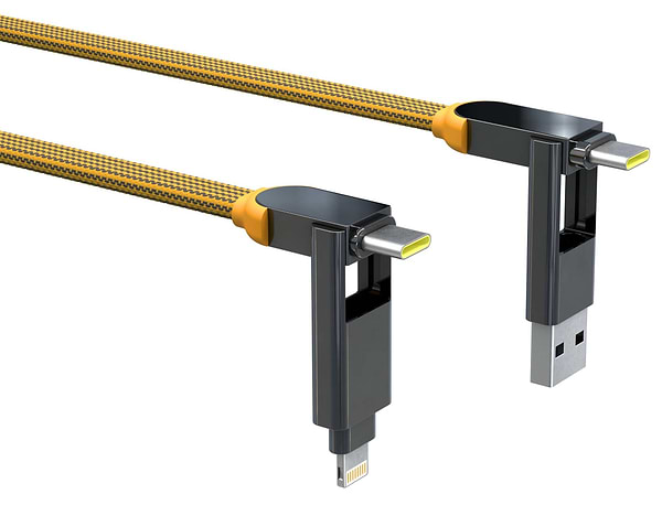 Фото - Кабель синхронізації даних Rolling Square 6in1, inCharge XL 3 м Yellow (XLL03R)