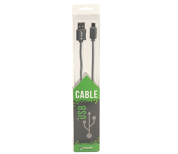 Фото - Кабель PowerPlant Quick Charge USB 2.0 AM - Micro 2m Grey (CA910519)