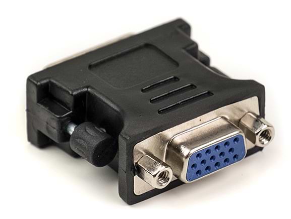 Перехідник PowerPlant VGA - DVI-I (24+5 pin) Black (CA910892)