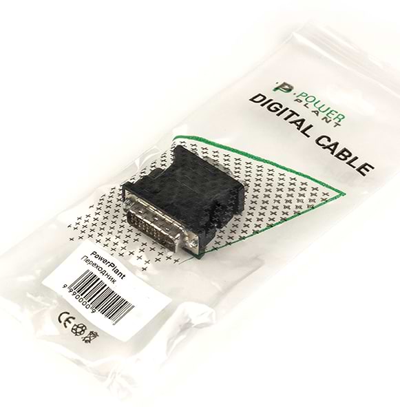 Фото - Переходник PowerPlant VGA - DVI-I (24+5 pin) Black (CA910892)