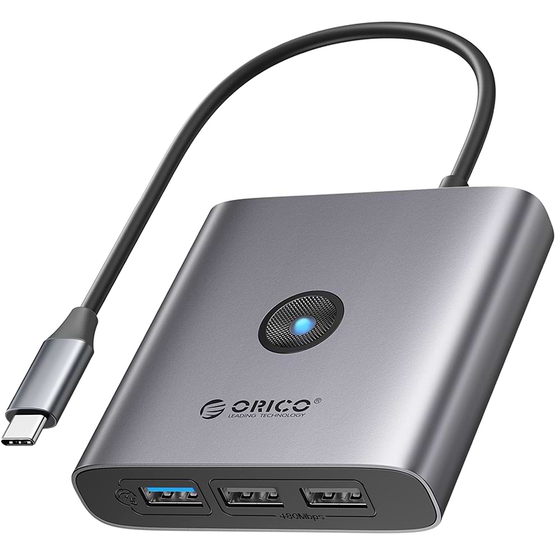 Хаб USB Orico Type-C 5-в-1 Docking Station (FAX3-5P-GY-EP)