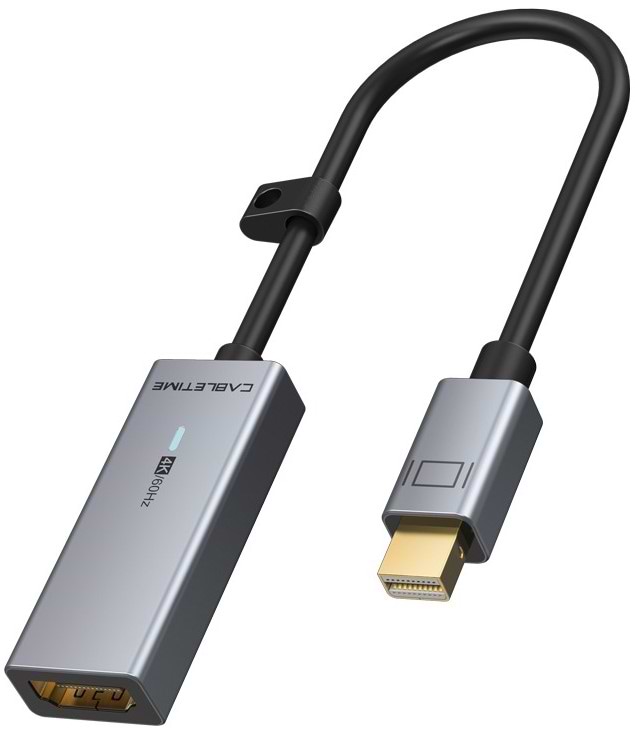 Кабель Cabletime mini DisplayPort (M) - HDMI (M), 4K/60Hz, 0.15m (CP26A)