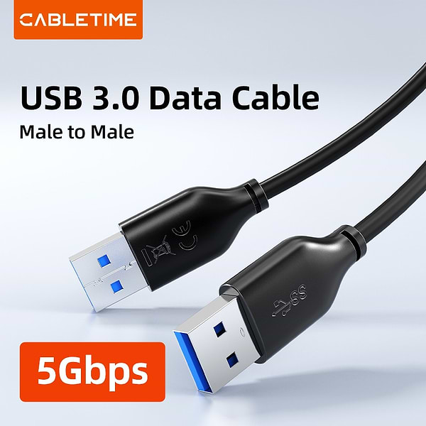 Фото - Кабель USB Type-A - USB Type-A Cabletime USB 3.0 AM - AM, 3m (CA10N)