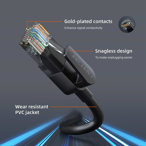 Фото - Кабель патч-корд Cabletime Cat6 UTP 0.5 м Black (CN60E)