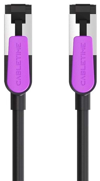 Фото - Кабель патч-корд Cabletime Cat8 FTP 2 м Black (CN80L)