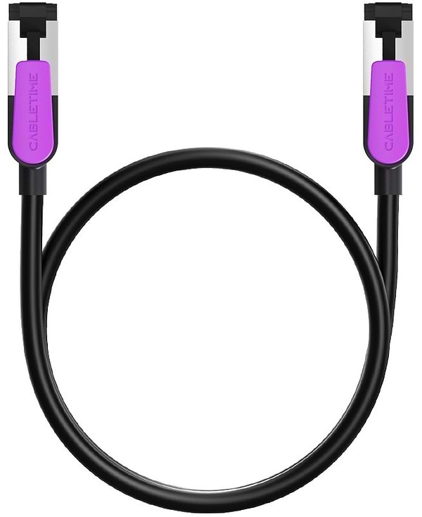 Фото - Кабель патч-корд Cabletime Cat8 FTP 1 м Black (CN80H)
