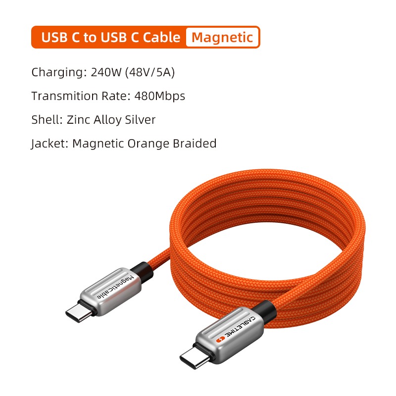 Фото - Кабель синхронізації даних Cabletime Type-C (M) - Type-C (M) PD240W, 2m (CU06L)